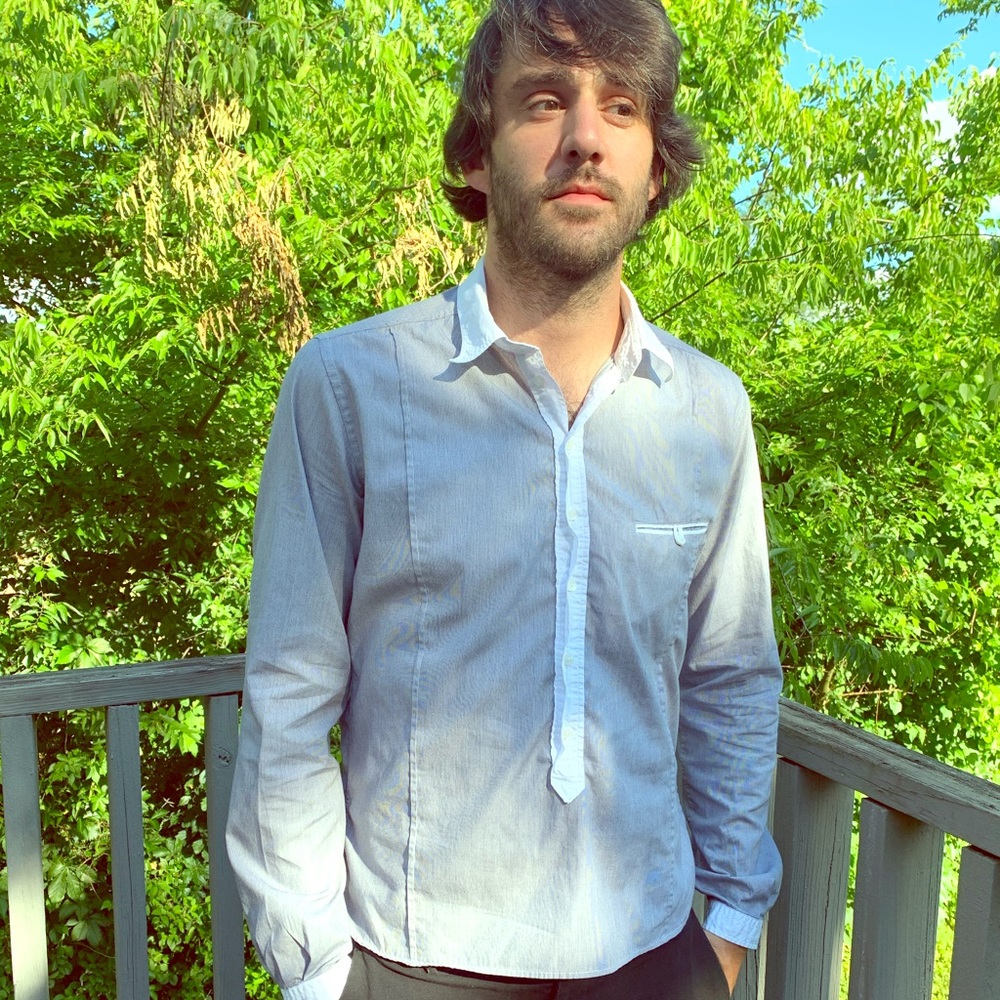 Men’s collared button down dress shirt